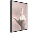 Affiche Murale Encadrée "middle Finger" 40 X 60 Cm Noir