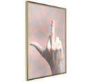 Affiche Murale Encadrée "middle Finger" 40 X 60 Cm Or