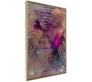 Affiche Murale Encadrée "pink Patchwork I" 30 X 45 Cm Or