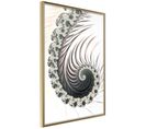 Affiche Murale Encadrée "fractal Spiral Positive" 40 X 60 Cm Or