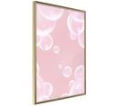 Affiche Murale Encadrée "bubble Pleasure" 40 X 60 Cm Or