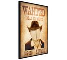 Affiche Murale Encadrée "long Time Ago In The Wild West" 40 X 60 Cm Noir