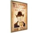 Affiche Murale Encadrée "long Time Ago In The Wild West" 40 X 60 Cm Or