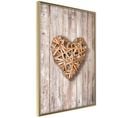 Affiche Murale Encadrée "wicker Love" 20 X 30 Cm Or