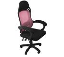 Oscar  Fauteuil Design Pivotant  115125x64x61  Noir Et Rose