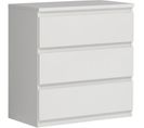 Commode Chelsea 3 Tiroirs - Couleur Blanc Mat - L 77,2 X P 42 X H 79,9 Cm