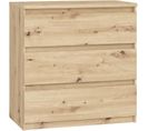 Commode Chelsea 3 Tiroirs L 77,2  X P 42  X H 79,9   Décor Chene Artisan