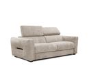 Canapé Droit Xxl Calvera 3 Places Tissu Beige