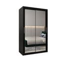 Armoire Tokyo 3 à Portes Coulissantes 200/120/62 2 Portes (negro/negro)