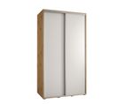 Armoire Davos 1 à Portes Coulissantes 235,2/130/45 2 Portes (artisan/blanc/argent)