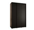 Armoire Davos 1 À Portes Coulissantes 150x45x235.2 Cm - 3 Portes (noir/noir/noir)