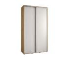 Armoire Davos 1 à Portes Coulissantes 235,2/160/60 3 Portes (artisan/blanc/argent)