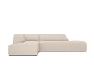 Canapé D'angle Gauche "ruby", 4 Places, Beige, Tissu Structurel