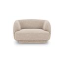 Fauteuil "miley", 1 Place, Beige, Tissu Chenille