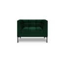 Fauteuil "karoo", 1 Place, Vert Bouteille, Velours