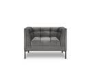 Fauteuil "karoo", 1 Place, Gris Clair, Velours