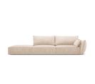 Canapé Gauche "kaelle", 4 Places, Beige, Tissu Chenille