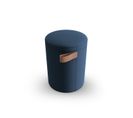 Pouf "hana", 1 Place, Bleu, Tissu Structurel