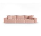 Canapé Modulable "mike", 5 Places, Rose, Tissu Structurel