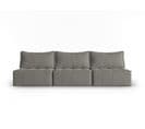 Canapé Modulable "mike", 5 Places, Gris, Tissu Structurel