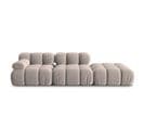 Canapé Modulable Droit "bellis", 4 Places, Beige, Velours