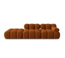 Canapé Modulable Gauche "bellis", 4 Places, Terracotta, Velours