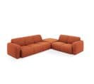 Canapé D'angle Droit "molino", 6 Places, Terracotta, Tissu Chenille