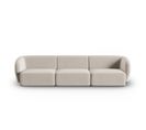 Canapé Modulable "shane", 3 Places, Beige, Velours