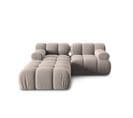 Canapé Modulable "bellis", 3 Places, Beige, Velours