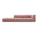 Canapé Modulable Gauche "serena", 4 Places, Rose, Velours