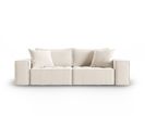 Canapé Modulable "mike", 3 Places, Beige, Velours