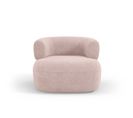 Fauteuil "jenny", 1 Place, Rose Poudré, Bouclé