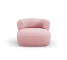 Fauteuil "jenny", 1 Place, Rose, Tissu Chenille