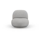 Fauteuil Pivotant "chuck", 1 Place, Argent, Tissu Chenille