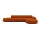 Canapé D'angle Droit "jodie", 4 Places, Terracotta, Tissu Structurel