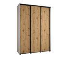 Armoire Davos 1 à Portes Coulissantes 235,2/180/45 3 Portes (blanc/artisan/noir)