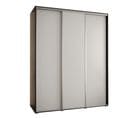 Armoire Davos 1 à Portes Coulissantes 235,2/190/45 3 Portes (noir/blanc/argent)