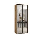 Armoire Davos 2 À Portes Coulissantes 100x45x235.2 Cm - 2 Portes - Bois Et Noir