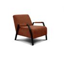 Fauteuil Fixe Tissu Marron Noix - Kobe