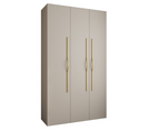 Armoire 3 Portes Como 2 - 120x40x245.5 Cm (cachemire/or)