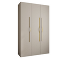 Armoire 3 Portes Como 2 - 150x40x245.5 Cm (cachemire/or)