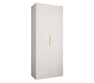 Armoire 2 Portes Como 4 - 100x50x245.5 Cm (blanc/or)