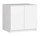 Surmeuble Pour Armoire S60 Blanc 60 Cm 2 Portes Façade Blanche 2 Étagères 60x51x55 Cm