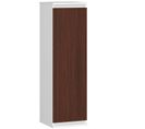 Vitrine Armoire Akord W30 Blanche 30 Cm 1 Porte Façade Wengé 3 Étagères 30x30x99 Cm