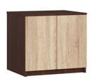 Surmeuble Pour Armoire S60 Wengé 60 Cm 2 Portes Façade Chêne Sonoma 2 Étagères 60x51x55 Cm