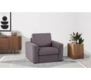 Fauteuil manchettes CURVE NICARAGUA tissu Crown marron