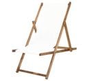 Chaise Longue Pliante Blanc - Bois Imprégné