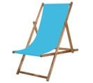 Chaise Longue Pliante Bleu - Bois Imprégné