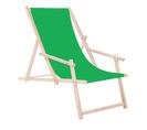 Chaise Longue Avec Accoudoirs Pliante Vert - Bois Imprégné