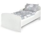 Moderne Lit D'enfant Toddler En Bois Avec Un Matelas Blanc